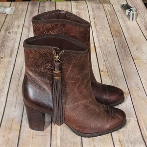 Lauren Ralph Lauren Carah Leather Ankles Boots Size 10B